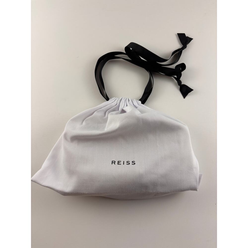 Reiss Lexi Raffia White Gold Chain Shoulder Bag - Picture 12 of 12